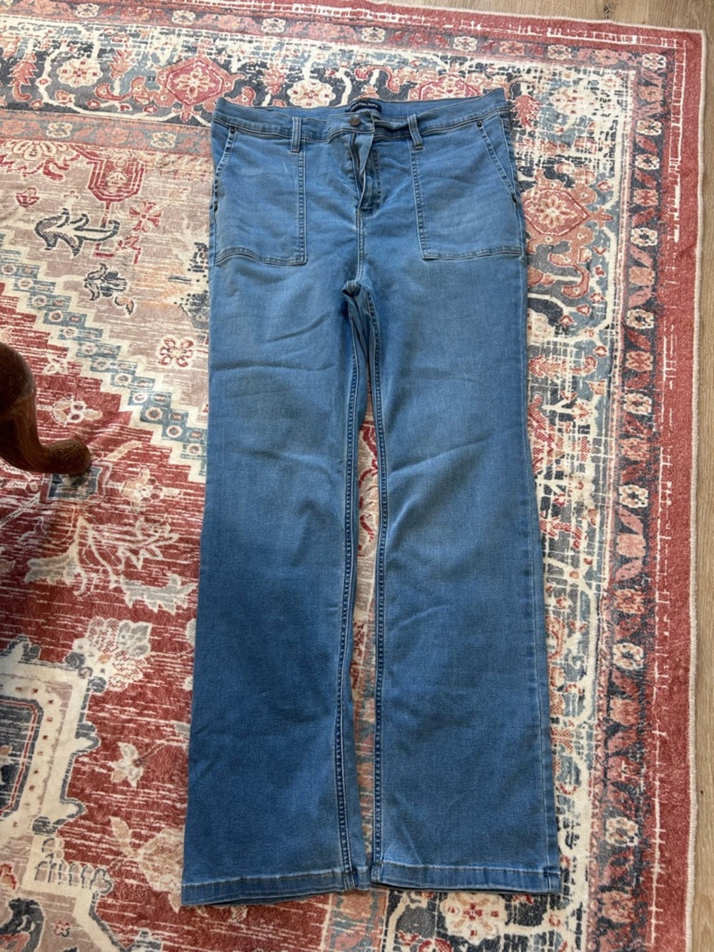 Calvin Klein Jeans Wide-Leg Mid-Blue Flare Jeans